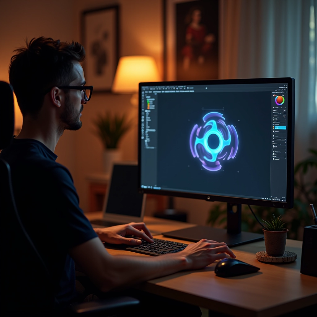 Proceso de animación de logotipos en estudio de diseño